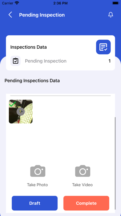 OneStop Inspection Screenshot
