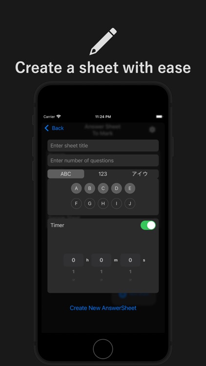 Answer Sheet with Overview