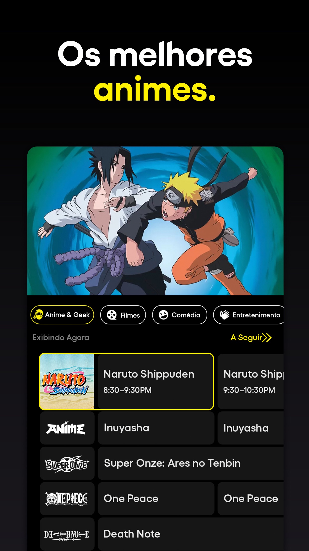Screenshot do app Pluto TV – TV ao Vivo e Filmes