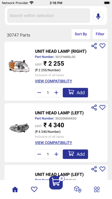 Maruti Suzuki Parts Kart Screenshot