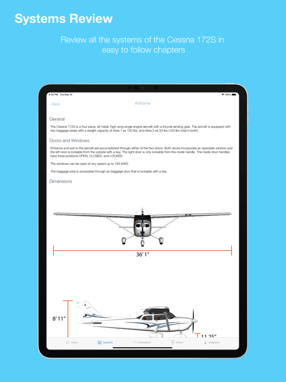 Cessna 172S Handbook iPad screenshot 1 - Education app