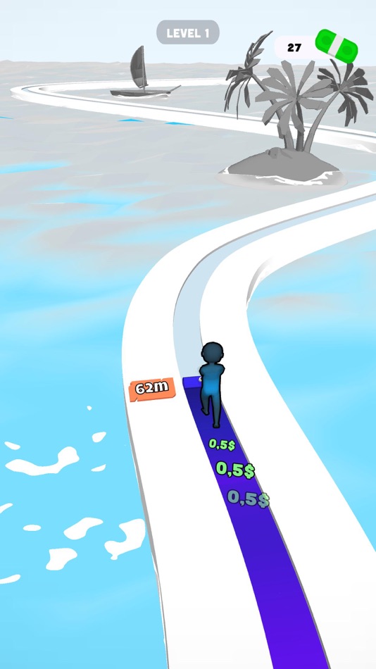 #6. Paint Road 3D! (iOS) By: Mustafa Akbaba