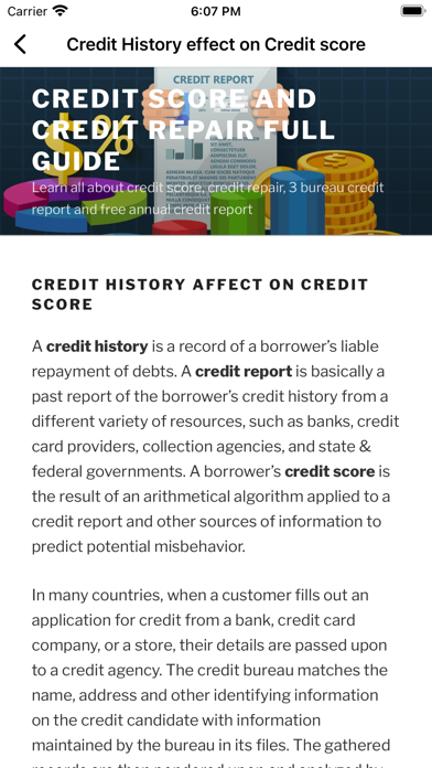 Credit repair & Score Check Screenshot