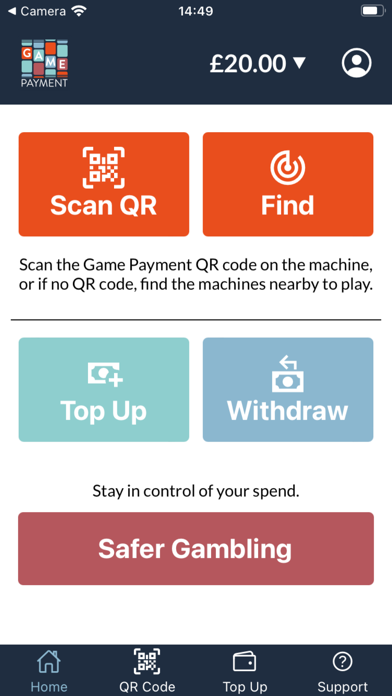 Game Payment: cashless gaming Screenshot