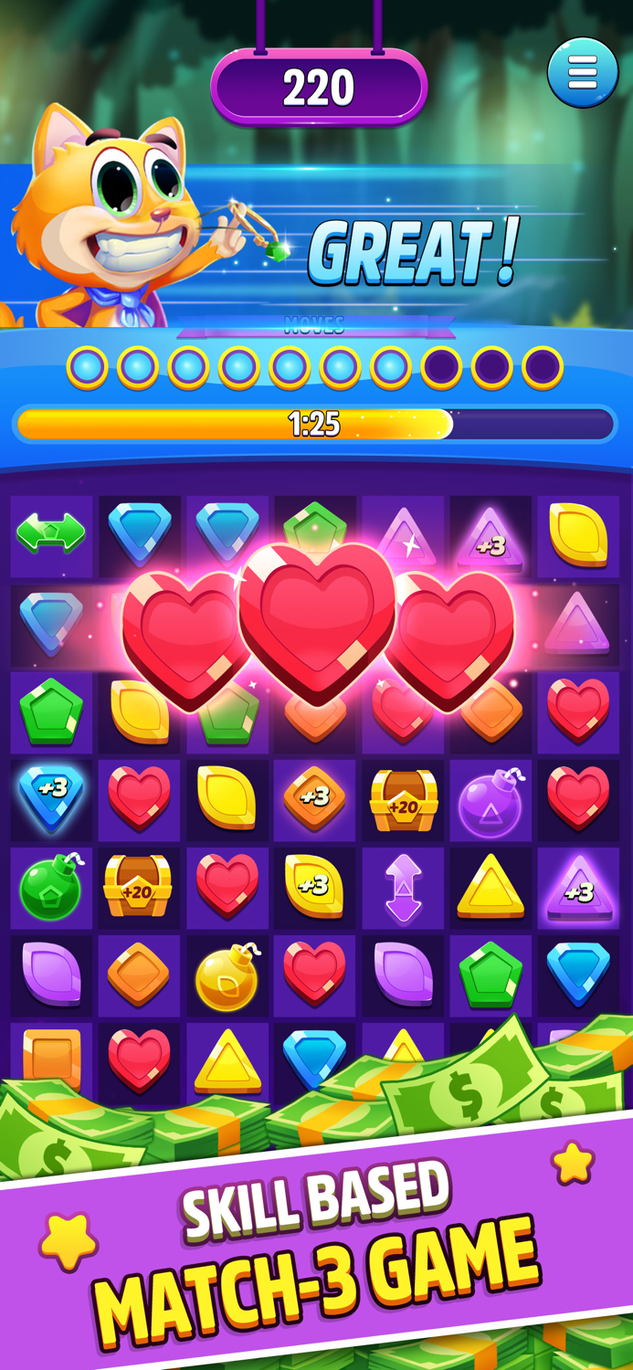 Match 3 Win Cash Real Money