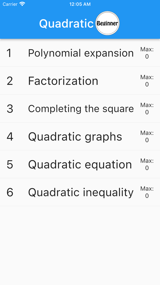 #1. Quadratic(Math Drills) (iOS) 由: 郷 田村