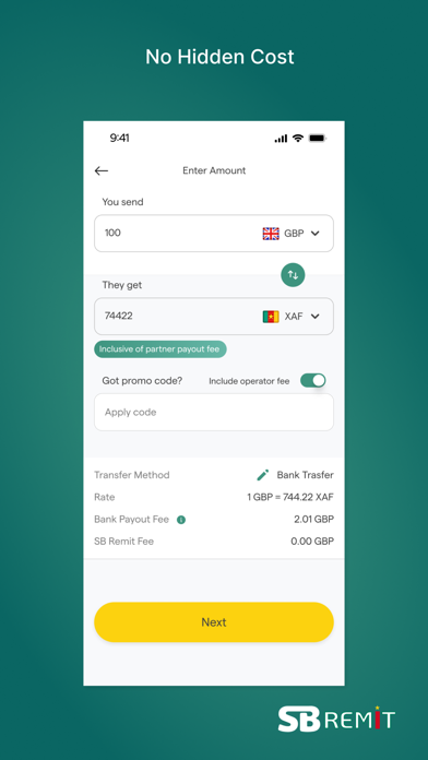 SB Remit: Money Transfer Screenshot