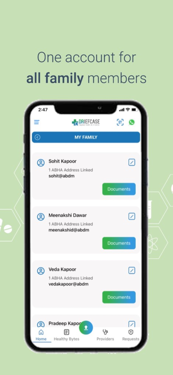 Driefcase ABHA, Health Records