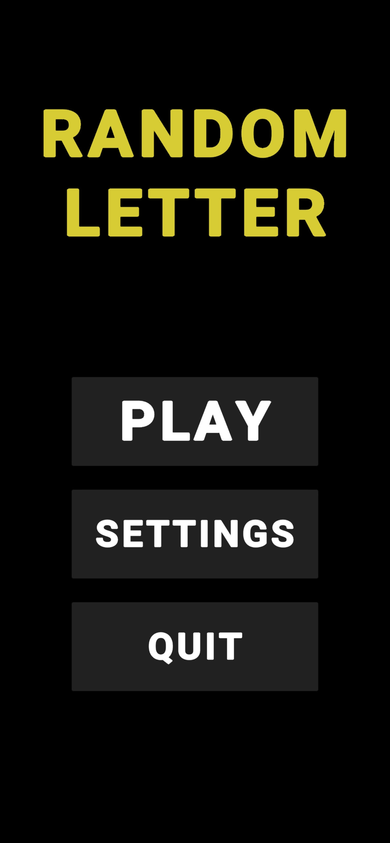 Random Letter: Full Screen