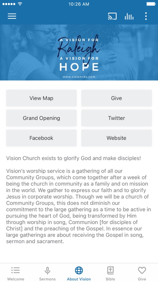 #2. Vision RDU (iOS) 由: VISION CHURCH, INC.