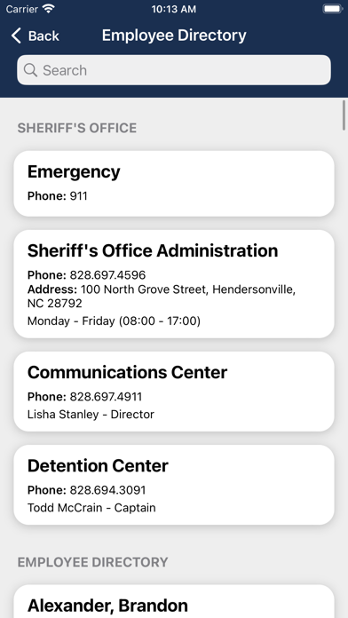 Henderson Co Sheriff's Office Screenshot