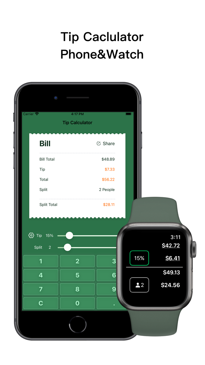 Tip Calculator WatchandPhone