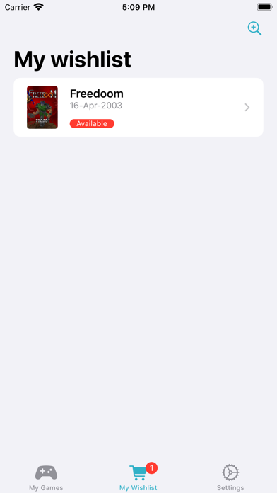 Games Library Screenshot