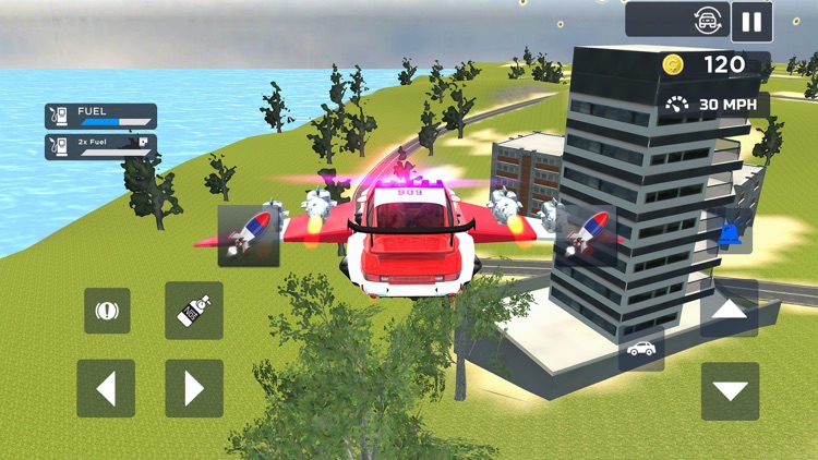 Flying Car Game: Police Games screenshot-9