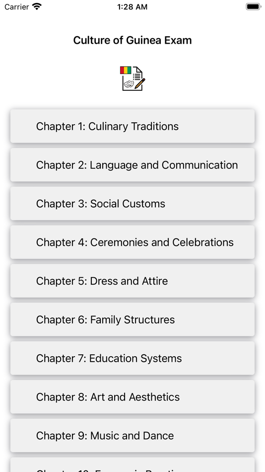 #1. Culture of Guinea Exam (iOS) 由: Martin Tseng