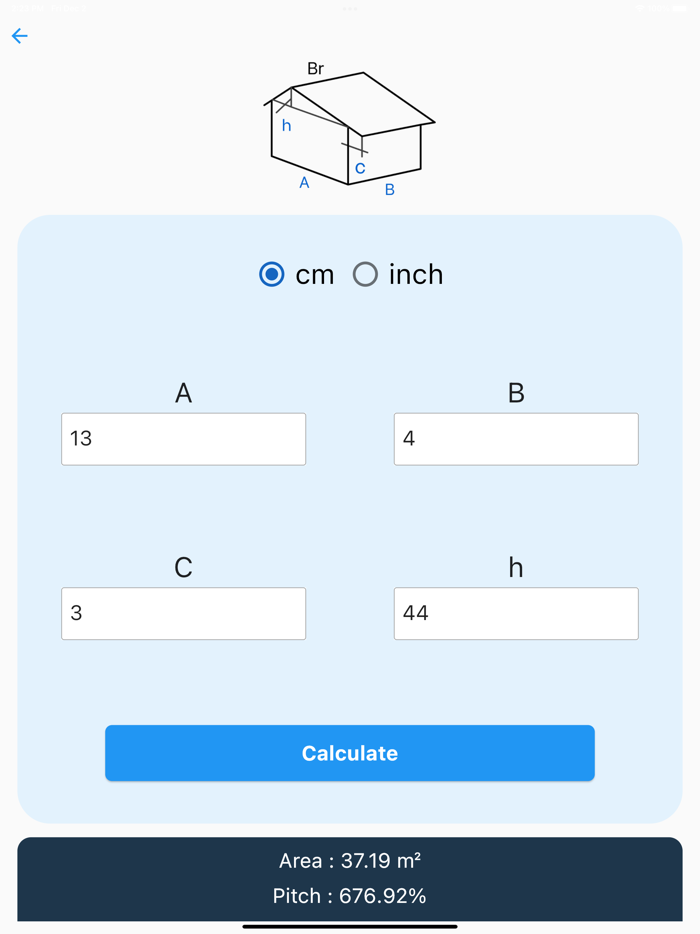 Roof Surface Calculator