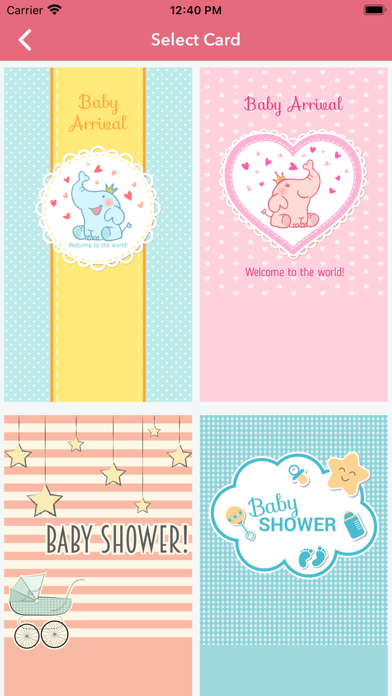 Baby Shower Invitation Card Screenshot