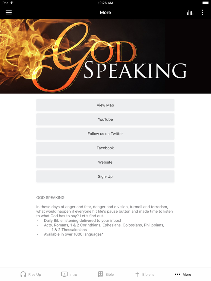 God Speaking Rise Up