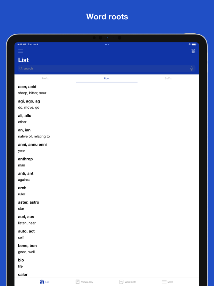 Vocabulary for IELTS TOEFL