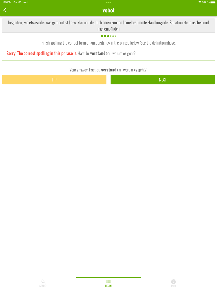 vobot German vocab trainer