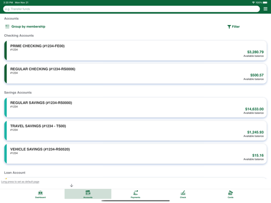 Great Meadow FCU Mobile iPad screenshot 3 - Finance app