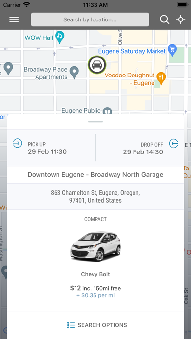 MDO Carshare Screenshot