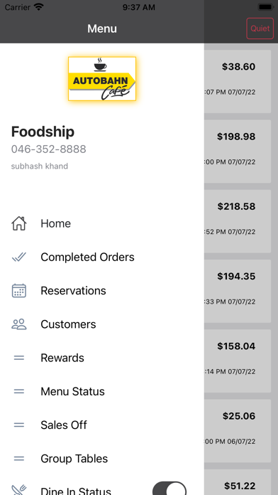 Heirloom HQ Online Orders Screenshot