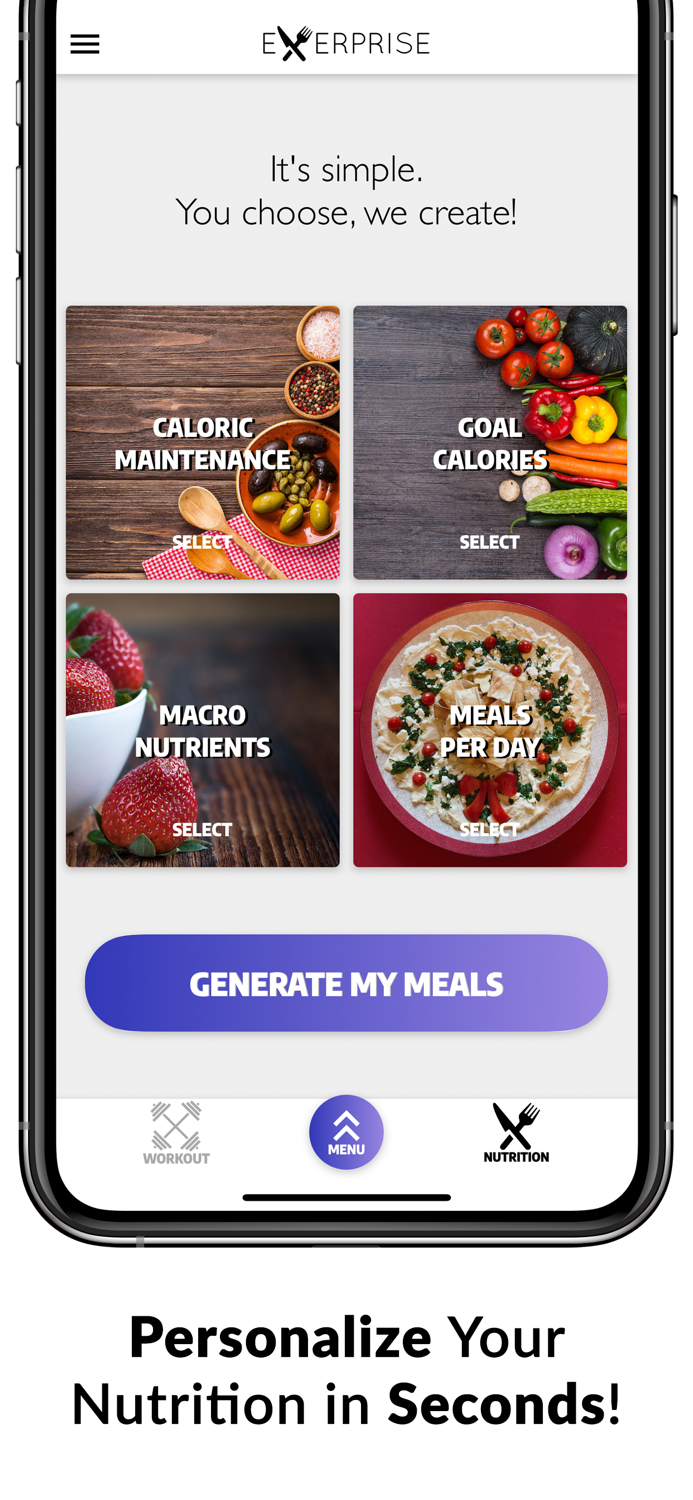 Exerprise Workout Meal Planner