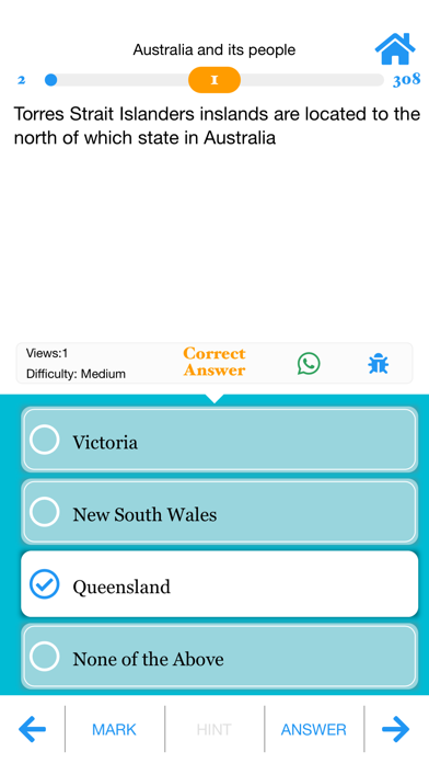 Australia Citizenship Exam Screenshot
