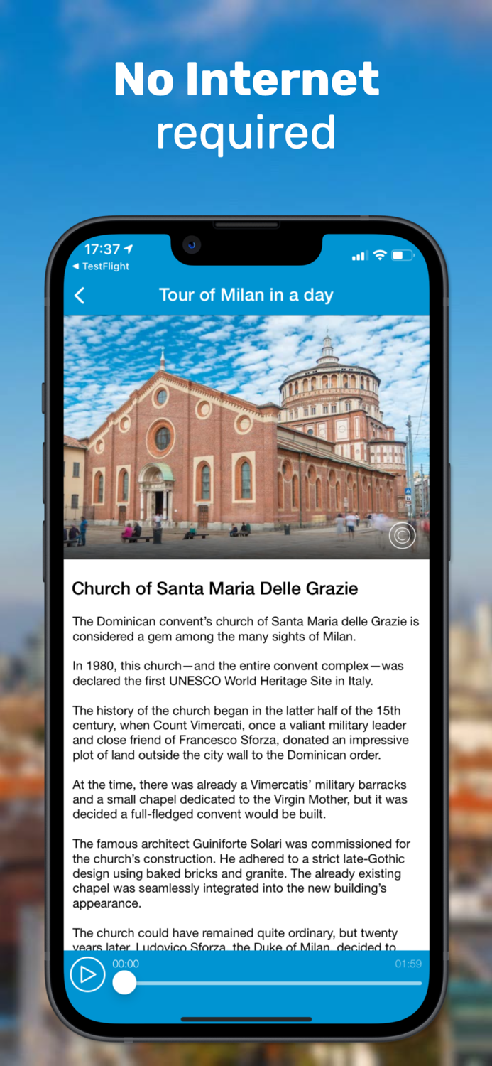 Milan Audio Guide Offline Map