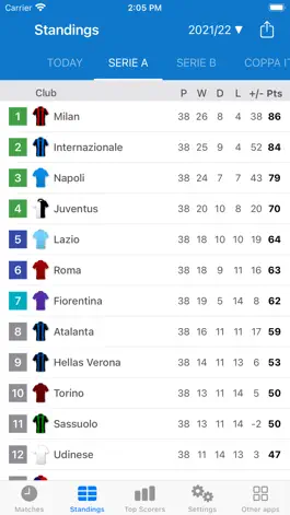 Game screenshot Live Scores for Serie A App apk