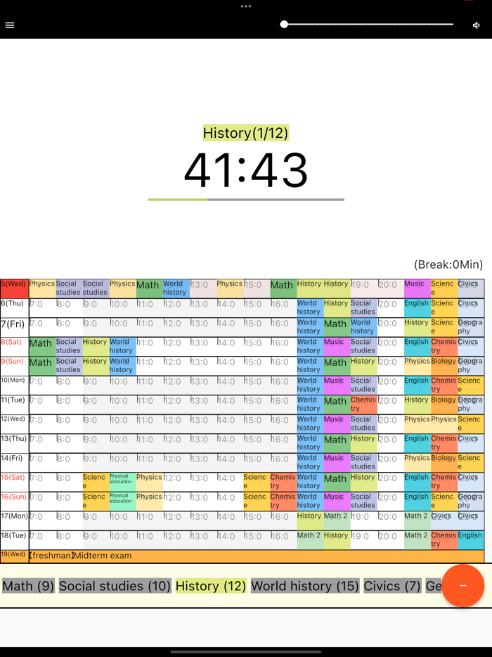 Study plan maker- study timer