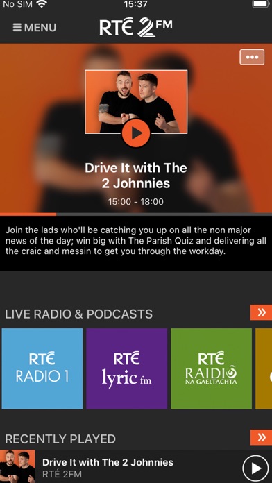 Screenshot #1 pour RTÉ Radio Player