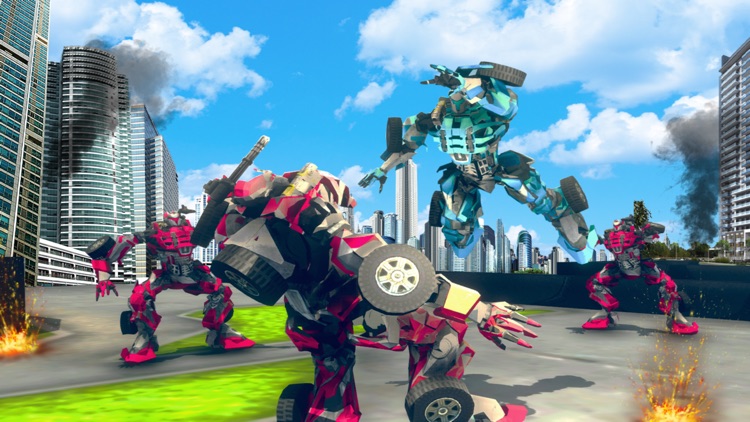 Super Robot Fighting Car 3D