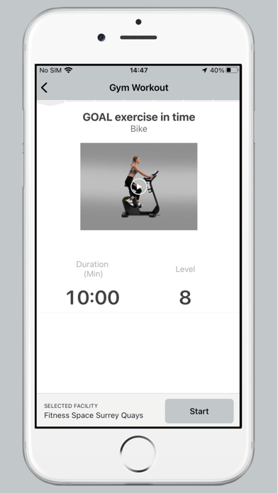 Fitness Space App Screenshot