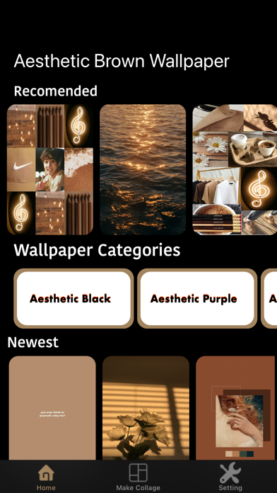 Aesthetic Brown Wallpaper Screenshot