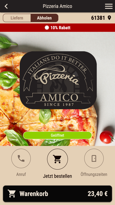 Pizzeria Amico Screenshot