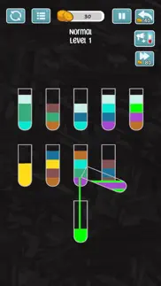 water sort puzzle bottle drop iphone screenshot 2