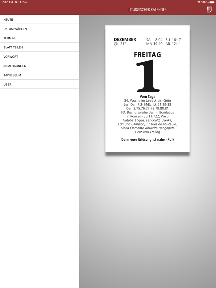 Liturgischer Kalender 2023