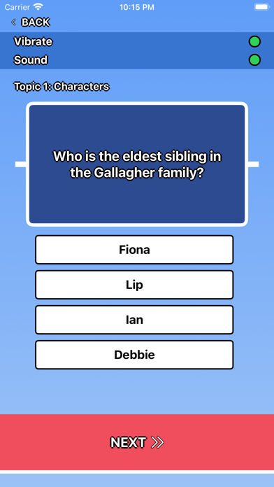 Shameless Trivia Screenshot