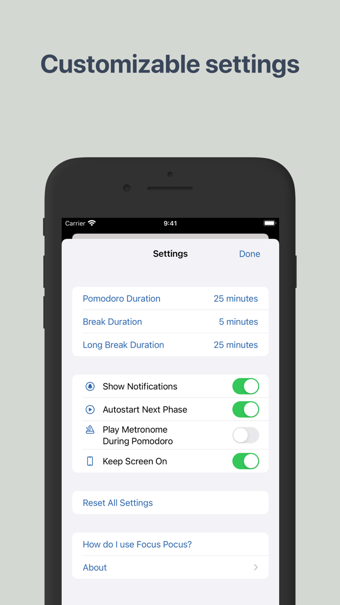 Focus Pocus - Pomodoro Timer