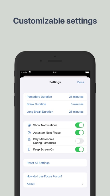 Focus Pocus - Pomodoro Timer screenshot-4