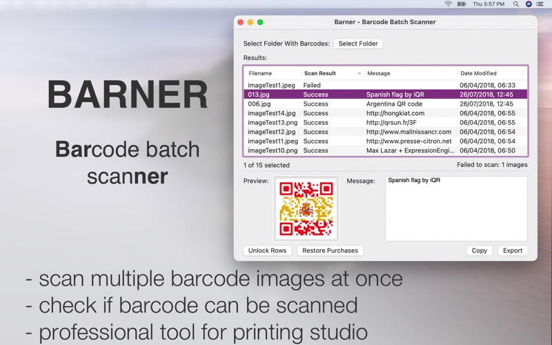 Screenshot #1 pour Barner - Bulk Barcode Scanner