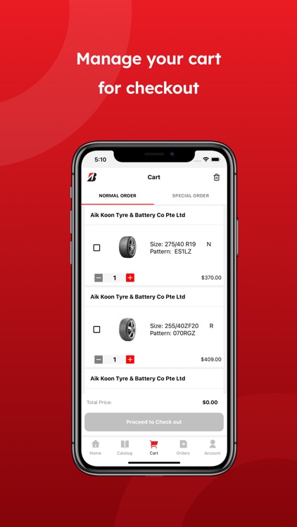 Bridgestone SG Order System