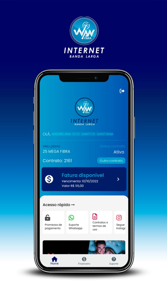 #1. WAN Internet - App do cliente (iOS) 由: Froggerbrasil