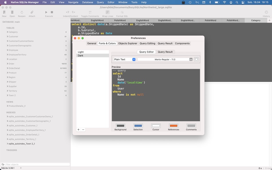 #7. Native SQLite Manager (macOS) 来自: Krystian Kolodziej