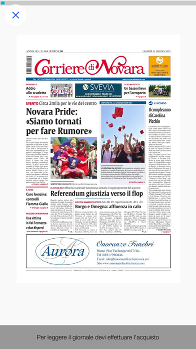 Corriere di Novara digitale Screenshot