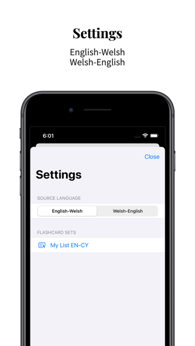 Welsh Vocabulary Screenshot