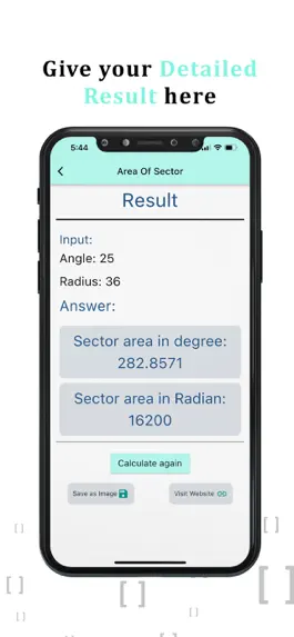 Game screenshot Area of a Sector Calculator apk