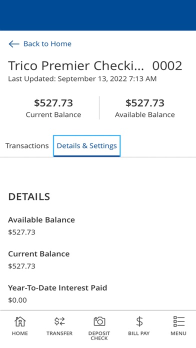 Tri Counties Mobile Banking Screenshot